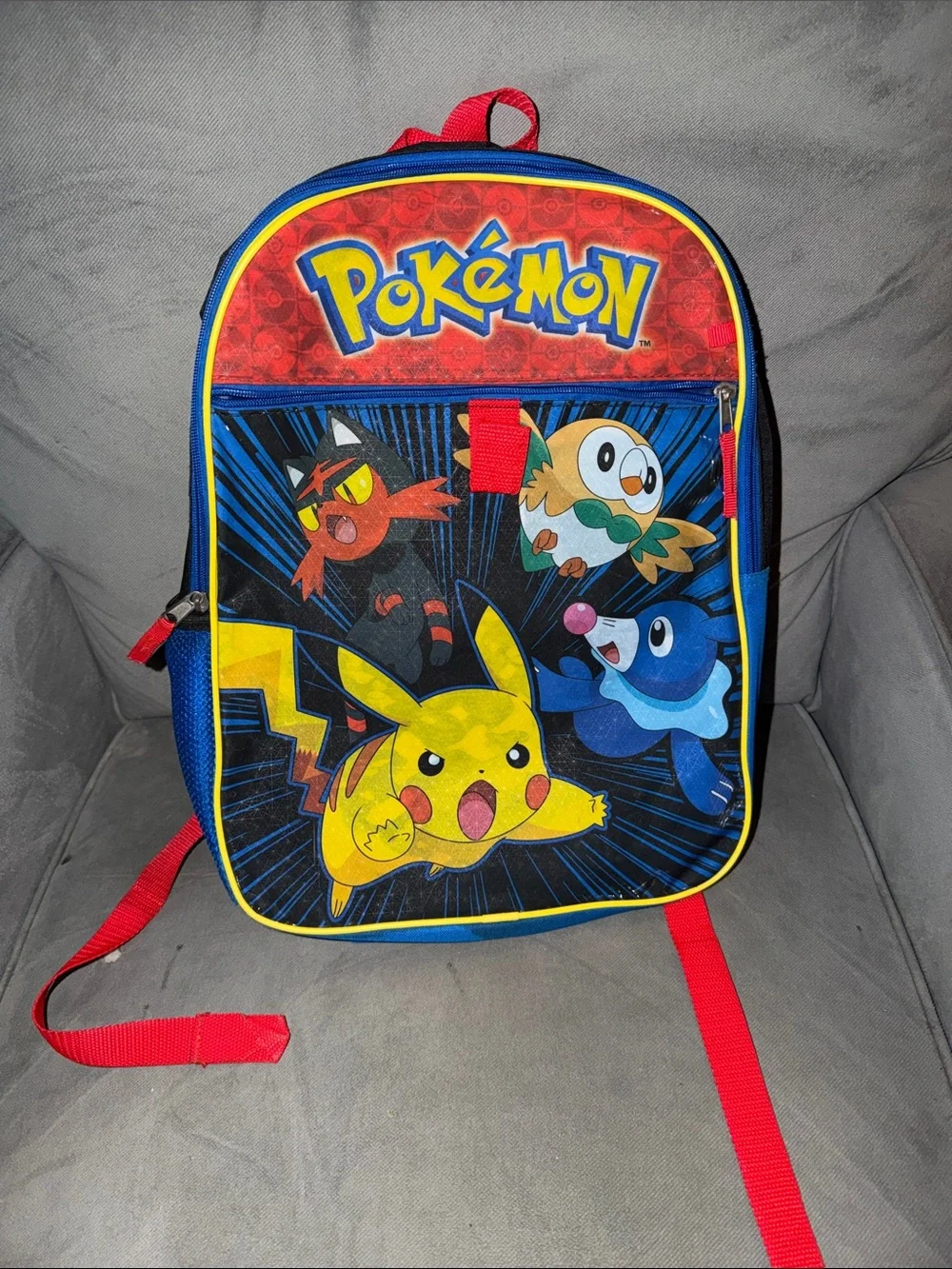 Pokemon Kids Backpack - Blue, Red, Yellow